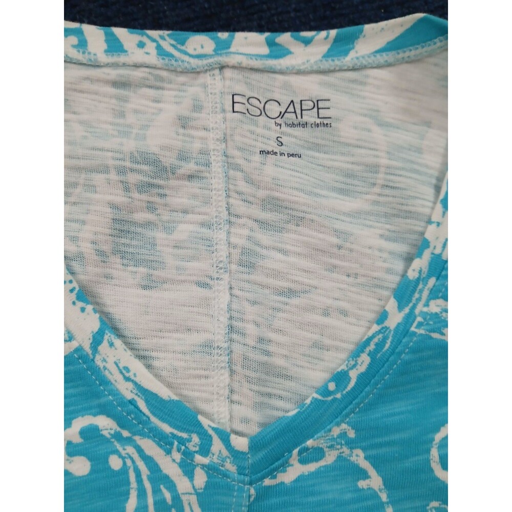 Escape by Habitat Clothes Sleeveless Blue/White Dress with Pockets SMALL NWOT - Picture 6 of 9
